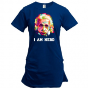 Подовжена футболка I`m nerd (Альберт Ейнштейн)